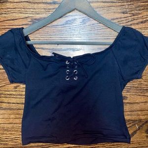 a cute black top great for summer!!